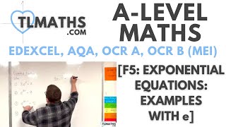 ALevel Maths F524 Exponential Equations Examples with e [upl. by Engedus344]