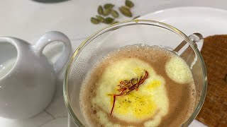 ASMR SAFFRON LATTE New Nespresso Flavor with Cardamom Stroop Wafel asmr coffee aesthetic [upl. by Drarrej841]