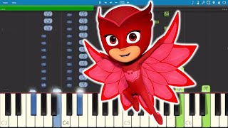 PJ Masks Song  Hey Hey Owlette  Piano Tutorial [upl. by Crispen363]