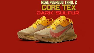 NIKE PEGASUS TRAIL 2 GORE TEX DARK SULFUR  DETAILED LOOK [upl. by Natalee]