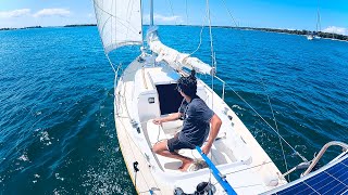 I Bought A Small Sail Boat  quotMistyquot The Ocean Tiny Home [upl. by Ellery]