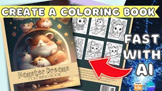 How to make a Coloring Book FAST with AI  Amazon KDP Tutorial with ChatGPT Midjourney AI and Canva [upl. by Sarat]