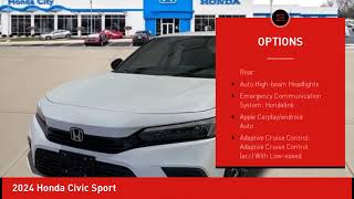 2024 Honda Civic Schlossmann Honda City Inventory 41137 [upl. by Noral]