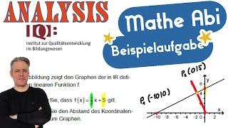 Mathe Abitur Analysis Abstand Lineare Funktionen Grundkurs grundlegendes Anforderungsniveau [upl. by Vada]