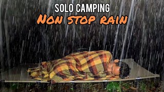 SOLO CAMPING HEAVY RAIN  STRUGGLE TO SET UP A TENT IN NON STOP RAIN  ASMR [upl. by Halak]