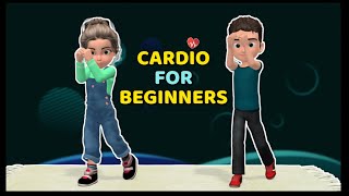 15MINUTE CARDIO EXERCISE FOR BEGINNERS [upl. by Trinity]