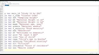 How to define variable label in Stata Session5 [upl. by Mellicent]