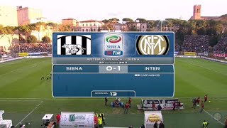 SienaInter 01 201112  highlights Primo e unico Gol in Serie A di Luc Castaignos [upl. by Ronile]