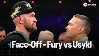 🥊💥 Tyson Fury amp Oleksandr Usyk face off FuryNgannou 🇸🇦 [upl. by Anear240]