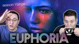 WE BINGED EUPHORIA REACTION FIRST TIME WATCHING SEASON 1 [upl. by Ackler830]