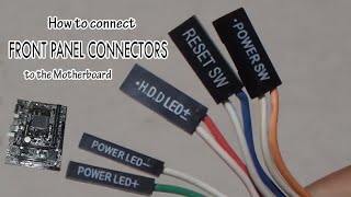 How to connect Front Panel Connectors to the Motherboard For Beginners [upl. by Akimyt]