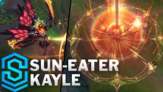 SunEater Kayle Skin Spotlight  PreRelease  League of Legends [upl. by Adirehs]