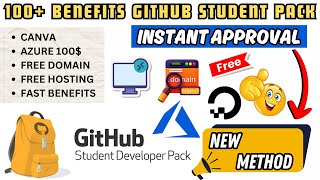 Instant Approval GITHUB Student Pack Benefits for Free  New Method 🔥 [upl. by Eeladnerb]