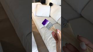 Staining my white couch with purple paint How to remove paint stains from a white couch 😱 [upl. by Felix]