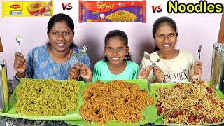 Maggi VS Yippee VS Hakka Noodles Eating Challenge In Tamil Foodies Divya VS Anushya And Keerthana [upl. by Dorn]