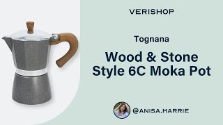 Tognana Wood amp Stone Style 6C Moka Pot Review [upl. by Sharline]