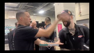 NATE DIAZ SLAPS quotFULL SENDquot REPORTER AT UFC 276 [upl. by Anicul897]