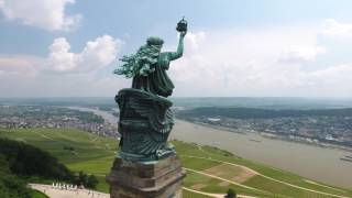 Seilbahn Rüdesheim am Rhein Ruedesheim Cable car to Germania Monument [upl. by Ahsirahc]