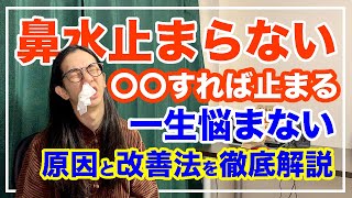 鼻水、くしゃみを止める！鼻水とくしゃみ地獄から解放する方法を徹底解説【漢方養生指導士ロン毛メガネ】 [upl. by Atirec]