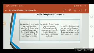 droit des affaires S5 partie 10lutilité du registre de commerce [upl. by Randa795]