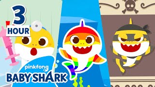 Baby Shark BEST Episodes 3hr  Compilation  Story and Song for Kids  Baby Shark Official [upl. by Asiulana]