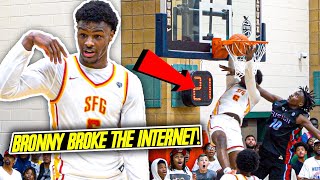 BRONNYS WILDEST DUNK EVER BRONNY JAMES amp SFG PUT ON A SHOW AT PEACH JAM🔥🍿 [upl. by Adanama]