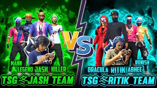 FREEFIRE  TWO SIDE GAMERS OFFICIAL TEAM RITIK VS TSG JASH  TSG ARMY GUILD VERSUS LIVE REACTION [upl. by Maryann983]