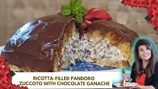 RicottaFilled Zuccoto di Pandoro with Chocolate Ganache [upl. by Uball975]