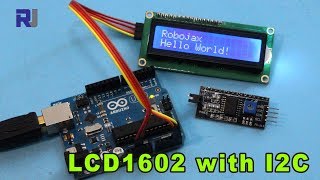 How to use LCD LCD1602 with I2C module for Arduino  Robojax [upl. by Bevus511]