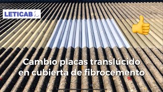 👍Cambio translúcidos cubierta fibrocemento [upl. by Odnumde]