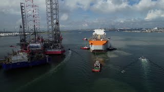 Prosperity FPSO enters drydock in Singapore [upl. by Rodolph]