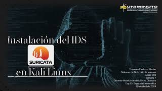 Instalacion de Suricata en Kali Linux [upl. by Crockett108]