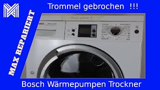 Bosch Wärmepumpentrockner Trommelbruch Riemen gerissen MAX REPARIERT [upl. by Hartzell]