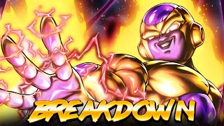 Dragon Ball Legends BREAKING DOWN BROKEN ULTRA GOLDEN FRIEZA REVIVE HAS BEEN POWERCREPT [upl. by Aeirdna]