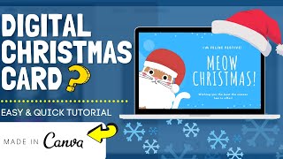 How To Make A Digital Christmas Card  No Previous Skills Required [upl. by Betsey184]