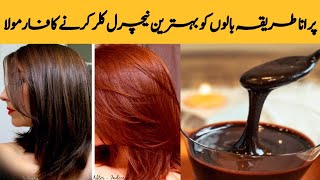 DARK BROWN HAIR DYE AT HOME HAIR DYE IN 10 MIN 100  ORGANIC HAIR DYE BEST RESULT [upl. by Maurey]