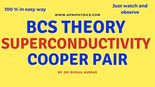 Introduction to BCS Theory of Superconductivity  Cooper Pair  ApniPhysics [upl. by Towne931]