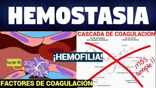 TODO SOBRE HEMOSTASIA Y CASCADA DE COAGULACIÓN 🌊🔴 Súper fácil [upl. by Ennayd]