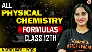 Physical Chemistry Formula Revision Class 12  NEET Chemistry  Diksha maam  Vedantu NEET English [upl. by Gwenora]