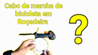 Como fazer o cabo de acelerador de Roçadeira com cabo de bicicletalcservice01 [upl. by Star]