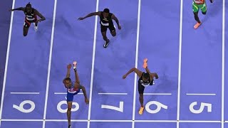 Quincy Hall wins Mens 400m Race at Olympics Paris 2024 [upl. by Wendelin943]