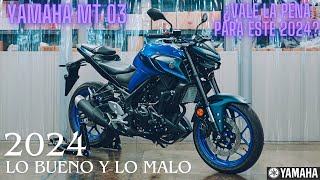 🔥 Yamaha MT03 2024 Especificaciones ¿Vale la Pena ¡Descúbrelo Aquí 🏍️ [upl. by Tecil]