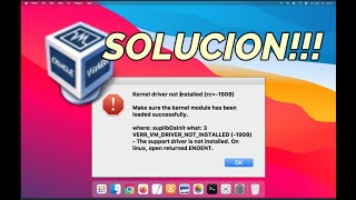 ERROR Kernel Driver Not Installed rc1908 Virtualbox en mac Big Sur MEJOR SOLUCIÓN [upl. by Eellac]