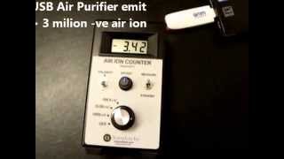 Testing GMM Technoworld USB Ionizer Air Purifier using AlphaLab Inc Air Ion Counter [upl. by Puri742]