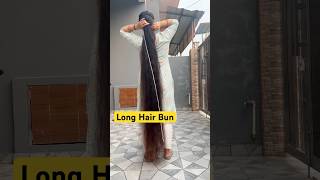 Long Hair Bun youtubeshorts longhairbun trending hairstyle pahdirapunzel [upl. by Hoffman680]