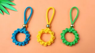 Super Easy Paracord Lanyard Keychain  How to make a Paracord Key Chain Handmade DIY Tutorial 20 [upl. by Irrek602]