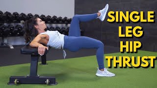 How To Do A Single Leg Hip Thrust Exercise Demo  FREE Great Butt Guide [upl. by Aduhey919]