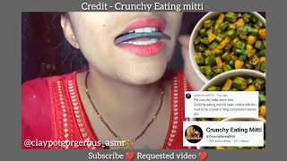 Swallowing amp crunch claypot asmr sound  Request video ❤️ [upl. by Morena]