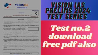 VISION IAS PT TEST SERIES 2024  UPSC PRELIMS TEST SERIES VISION IAS 2024  POLITY TEST VISION IAS [upl. by Obbard]