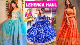 Myntra Lehenga Haul  Branded Designer Lehengas for EngagementSangeetWedding [upl. by Dracir]